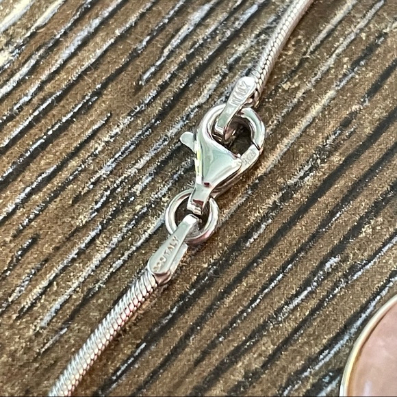 Sterling Onyx & Quartz Lariat Necklace 18"Necklace - Picture 14 of 15